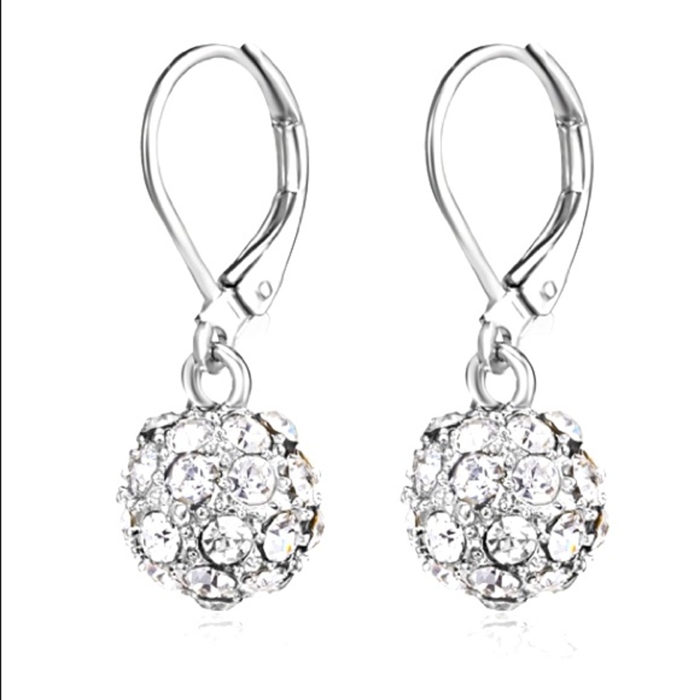 Swarovski crystal fireball earrings